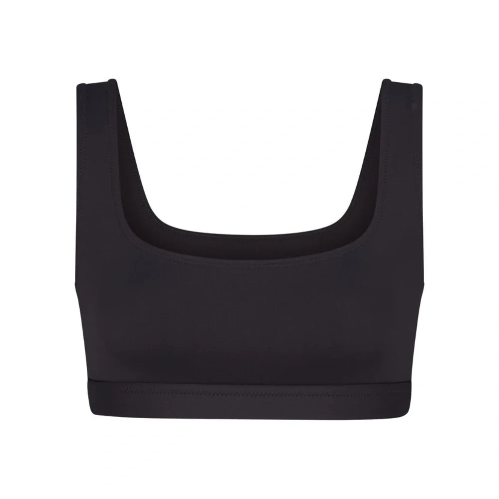 NWT Skims Recycled Swim Tank Bikini Top Onyx S